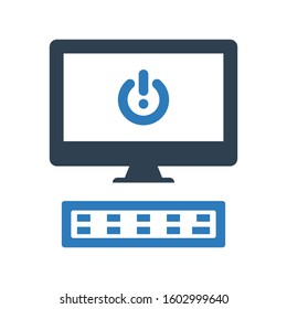 Desktop computer icon, Desktop computer symbol for your web site , logo, app, UI design