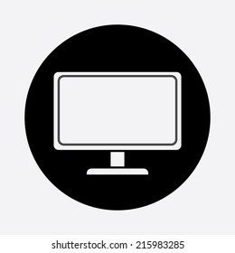 desktop computer icon vector 
