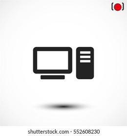 desktop computer icon Vector
