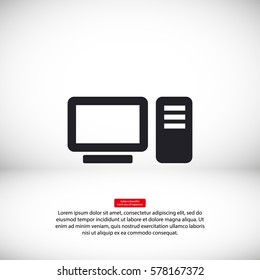 desktop computer icon Vector
