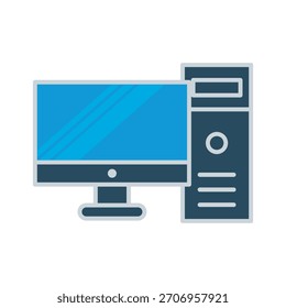 Vektordesign-Vorlage für Desktop-Computersymbol