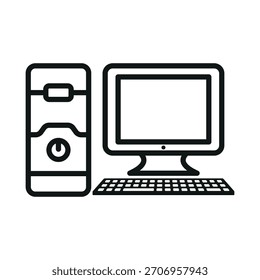 Vektordesign-Vorlage für Desktop-Computersymbol