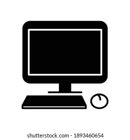 Desktop computer icon, vector file