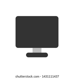 desktop computer icon, vector illustration 