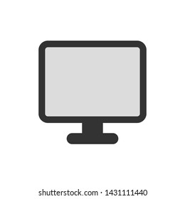 desktop computer icon, vector illustration 
