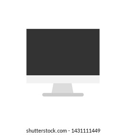 desktop computer icon, vector illustration 