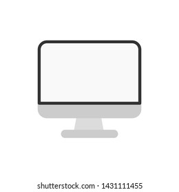desktop computer icon, vector illustration 