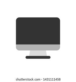 desktop computer icon, vector illustration 