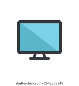 Desktop computer icon. Vector illustration.
