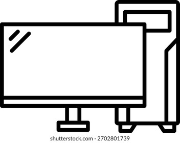 Vektorgrafik des Symbols des Desktop-Computers