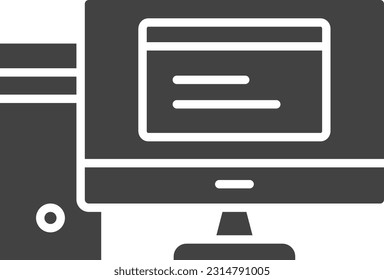 Desktop Computer icon vector image. Suitable for mobile application web application and print media.