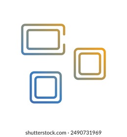 Desktop Computer icons set vector stock illustration