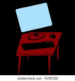 desktop computer illustration