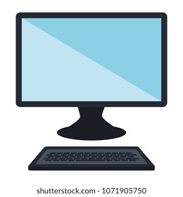 desktop computer isolated icon