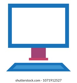 desktop computer isolated icon