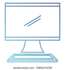 desktop computer isolated icon