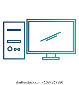 desktop computer isolated icon