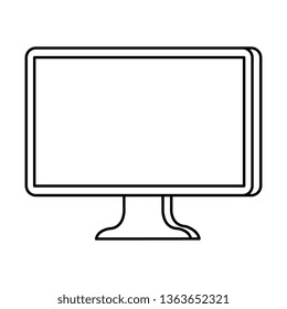 desktop computer isolated icon