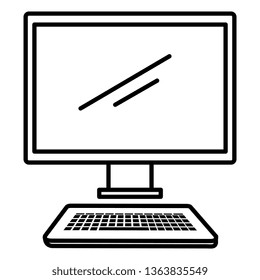 desktop computer isolated icon