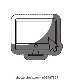 desktop computer isolated icon