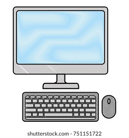 desktop computer isolated icon