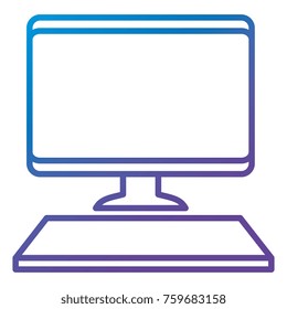 desktop computer isolated icon