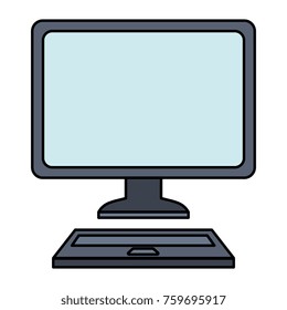 desktop computer isolated icon