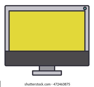 desktop computer isolated icon vector illustration design