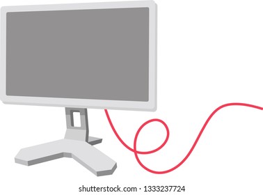 Desktop computer isolated on white background