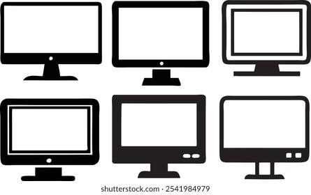 Desktop computer Monitor Icon  Art 