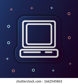 Desktop computer nolan button icon. Simple thin line, outline vector of web icons for ui and ux, website or mobile application