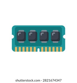 Desktop computer RAM memory stick icon on white background