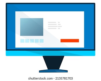 computadora de escritorio, pantalla en fondo de color blanco