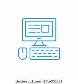 Symbol für Desktop-Computer-Setup, Vektor