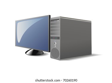 A desktop computer is shown in the picture.