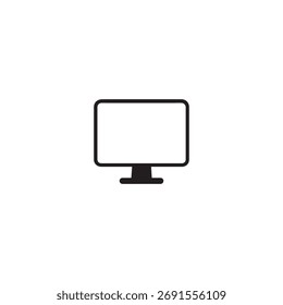 Silueta de la computadora de escritorio: ilustración de íconos de Tecnología y PC