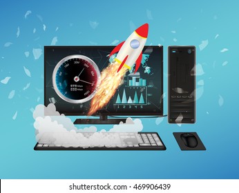 desktop computer with speed boost