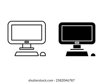 desktop computer symbol design vector illustration on transparent background - Powered by Shutterstock - Get 15% off with code: PIKWIZARD15