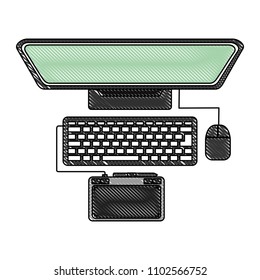 desktop computer with tablet pad device electronic
