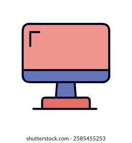 Desktop computer tech gadget illustration