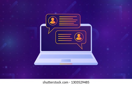 Desktop computer with unlocked password bubble notification. Cloud file storage. concept of security, personal access, user authorization, login form icon, internet protection.