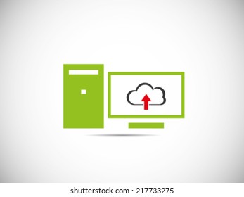 Desktop Computer Upload Cloud Computing
