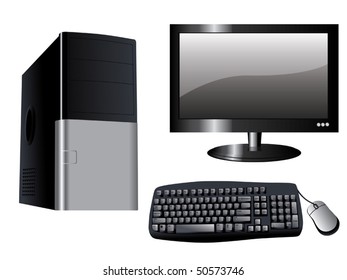 Desktop Computer Vector Stock Vector (Royalty Free) 50573746 | Shutterstock