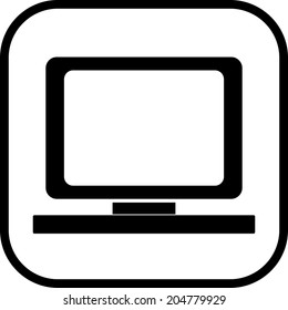 Desktop computer vector icon