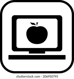 Desktop computer vector icon