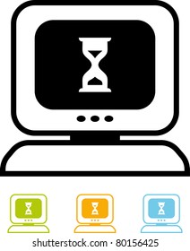 Desktop computer vector icon
