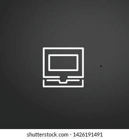 Desktop Computer vector icon. Desktop Computer concept stroke symbol design. Thin graphic elements vector illustration, outline pattern for your web site design, logo, UI. EPS 10.