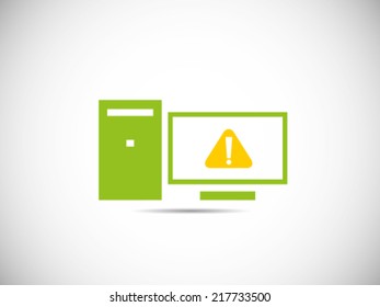 Desktop Computer Warning Sign