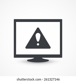 Desktop Computer Warning Sign