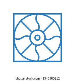 Desktop cooling fan icon - Computer cooling fan sign